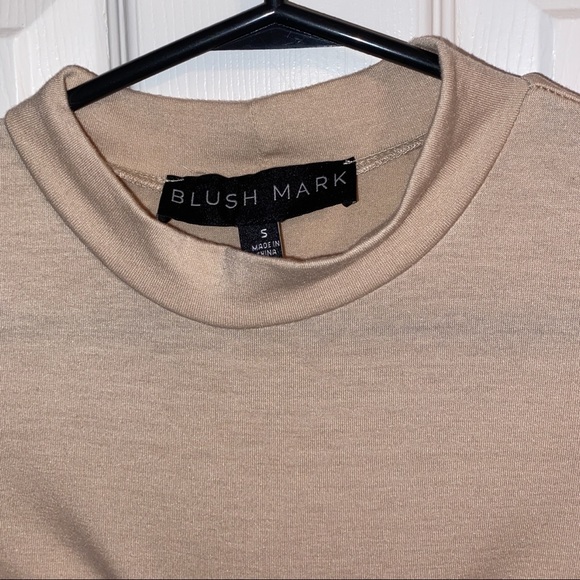 Blush Mark Beige Turtleneck Long Sleeve - Picture 2 of 2